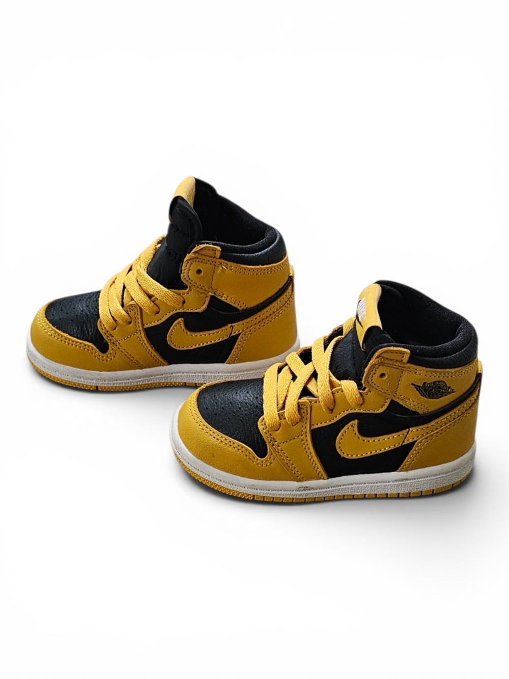 Nike Air Jordan 1 Mid Toddler Yellow Black 7C - Picture 5 of 10